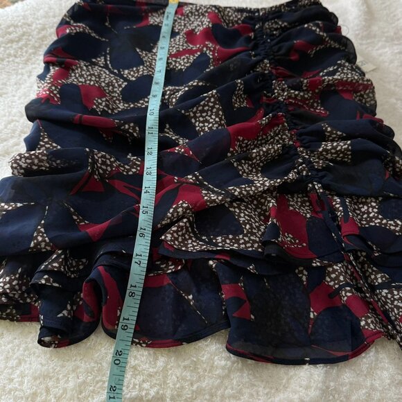 Bar III Womens Ruched Mini Skirt Size 2 Floral Print Polyester Blend - Picture 12 of 12